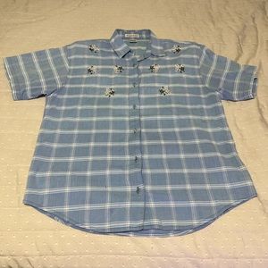 Blue Plaid Button Down Shirt